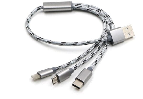 Three-in-one Data Cable USB Cable Short TYPE-C Charge Cable - Image 4