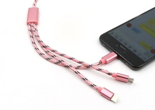 Three-in-one Data Cable USB Cable Short TYPE-C Charge Cable - Image 10