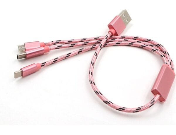 Three-in-one Data Cable USB Cable Short TYPE-C Charge Cable - Image 2