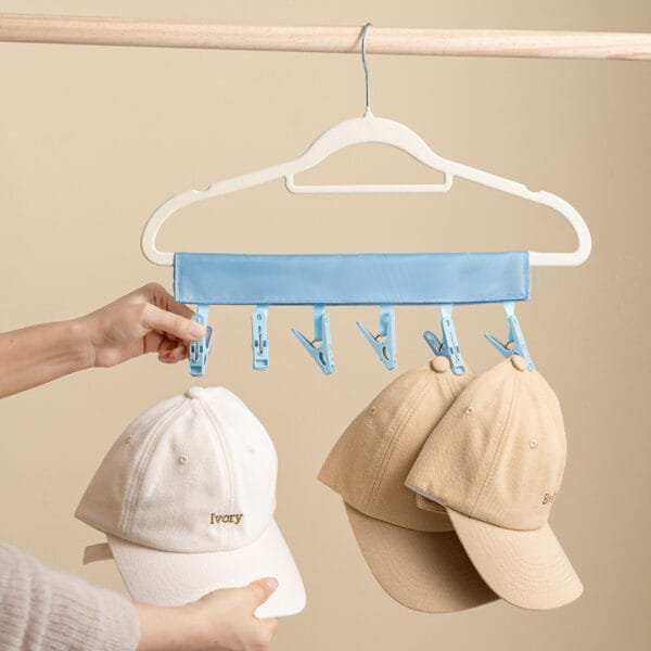 Creative Portable Foldable Clothes Pin Fabric Hanger - Image 9