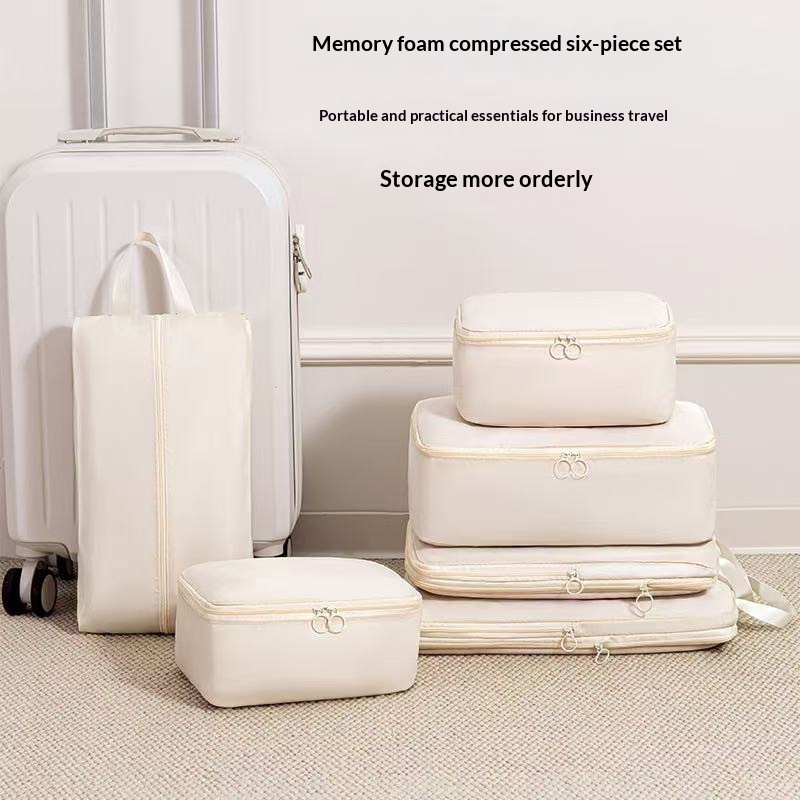 Compressible Travel Storage Bags Set - 6-Piece Luggage Organizers - Image 12