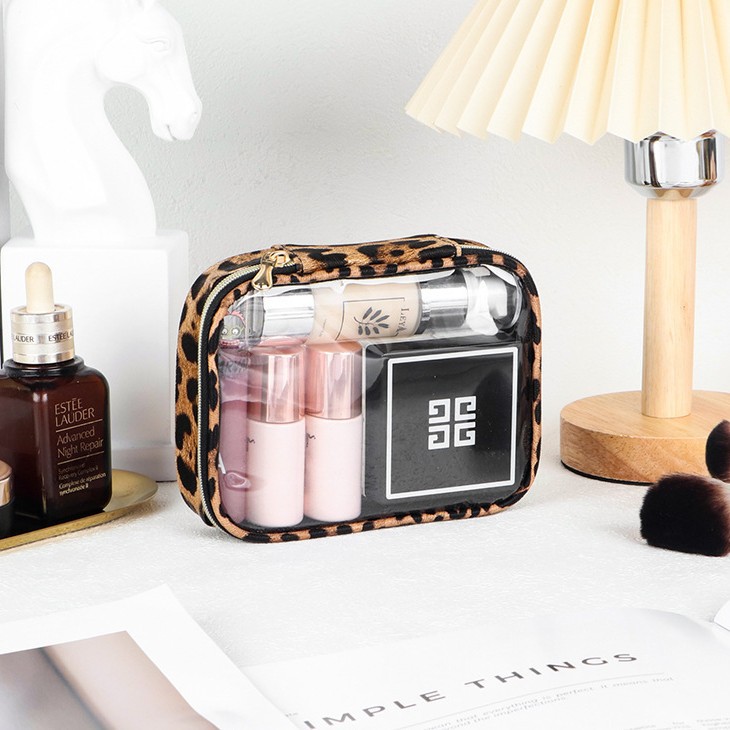 Leopard-Print Large-Capacity Travel Toiletry Bag - Image 4