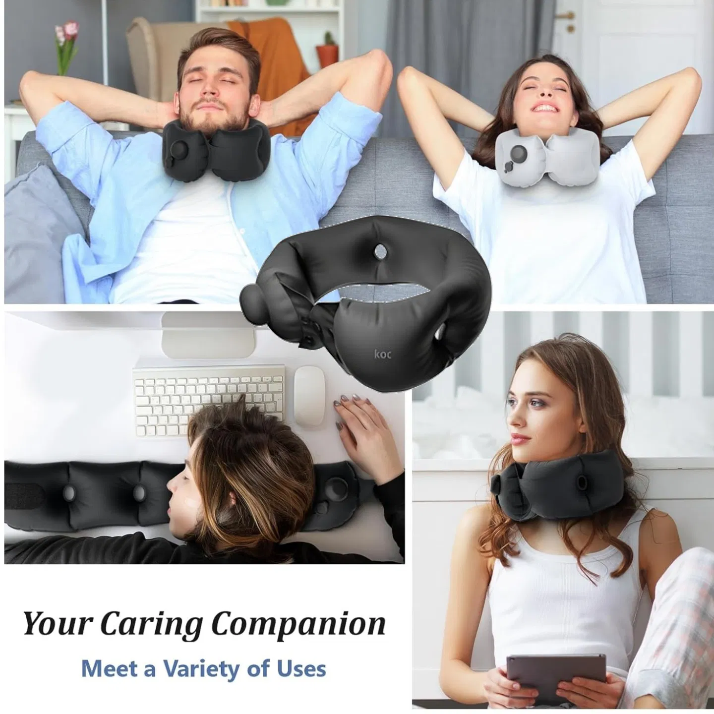 Inflatable neck pillow, adjustable in softness, made of - Image 4