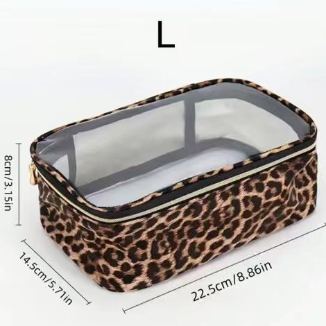 Leopard-Print Large-Capacity Travel Toiletry Bag - Image 3