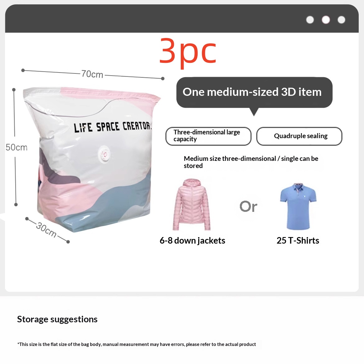 Dual Use Vacuum Compression Bags - Hand Pump And Press Storage - Image 5