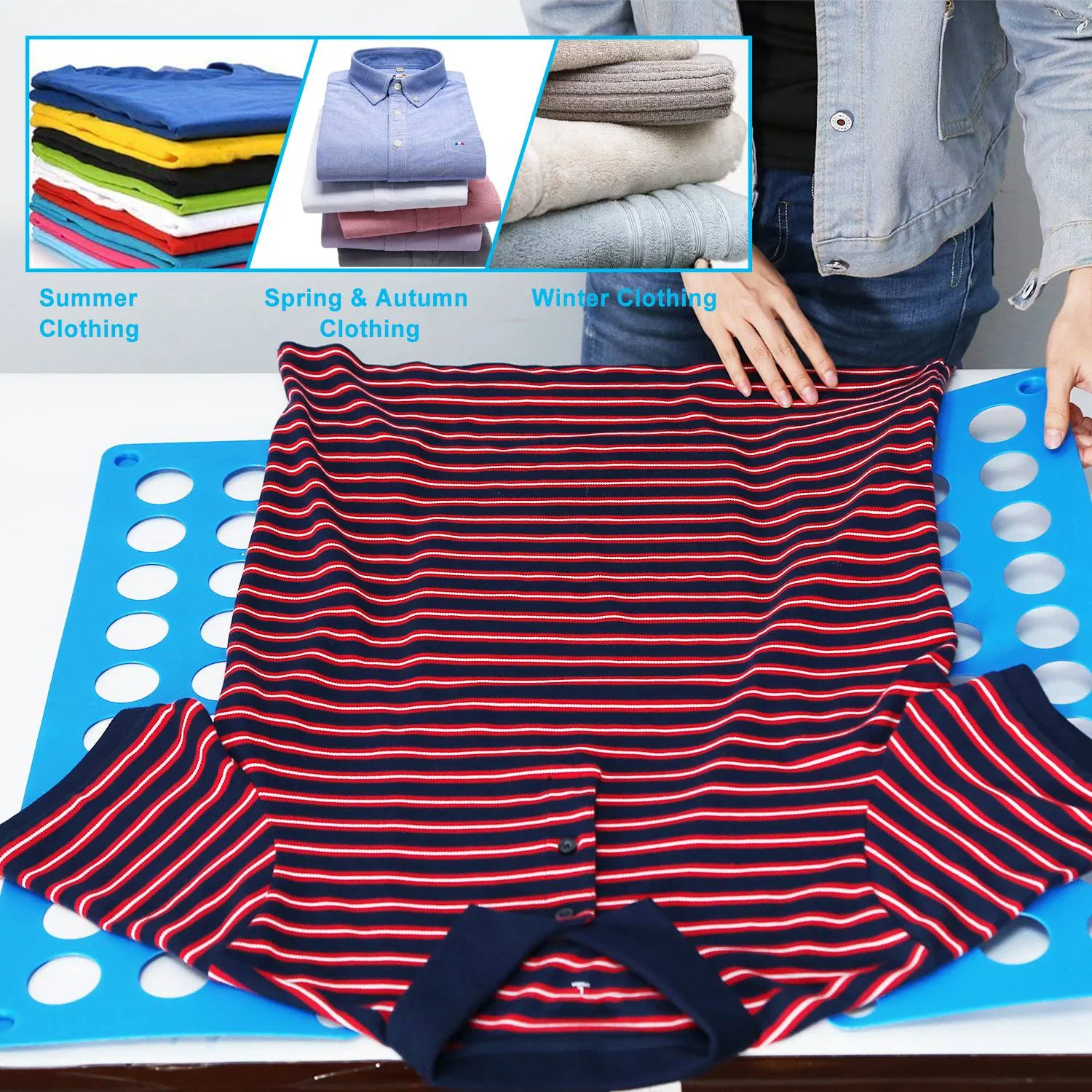 Shirt Folding Board Durable Plastic T-Shirts Clothes Folder
