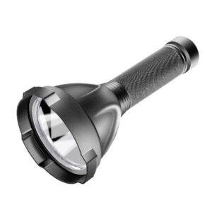 Long-Range Rechargeable Outdoor LED Flashlight With Built-in