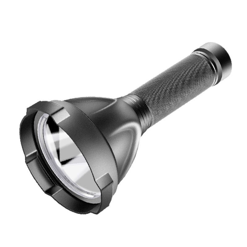 Long-Range Rechargeable Outdoor LED Flashlight With Built-in