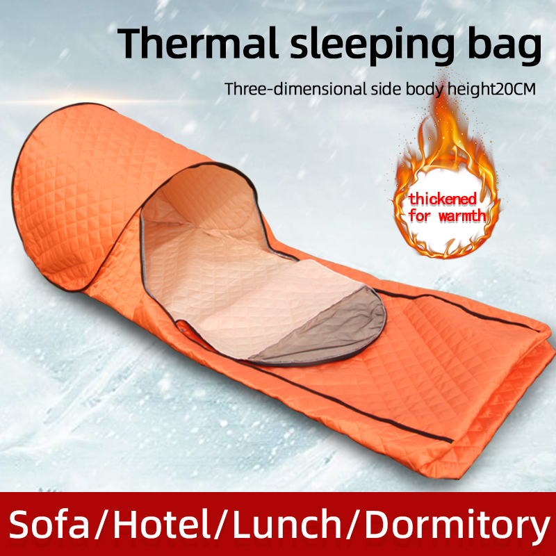 Portable No Assembly Warm Sleeping Bag Cover Quilted Thickened Wind - Image 9