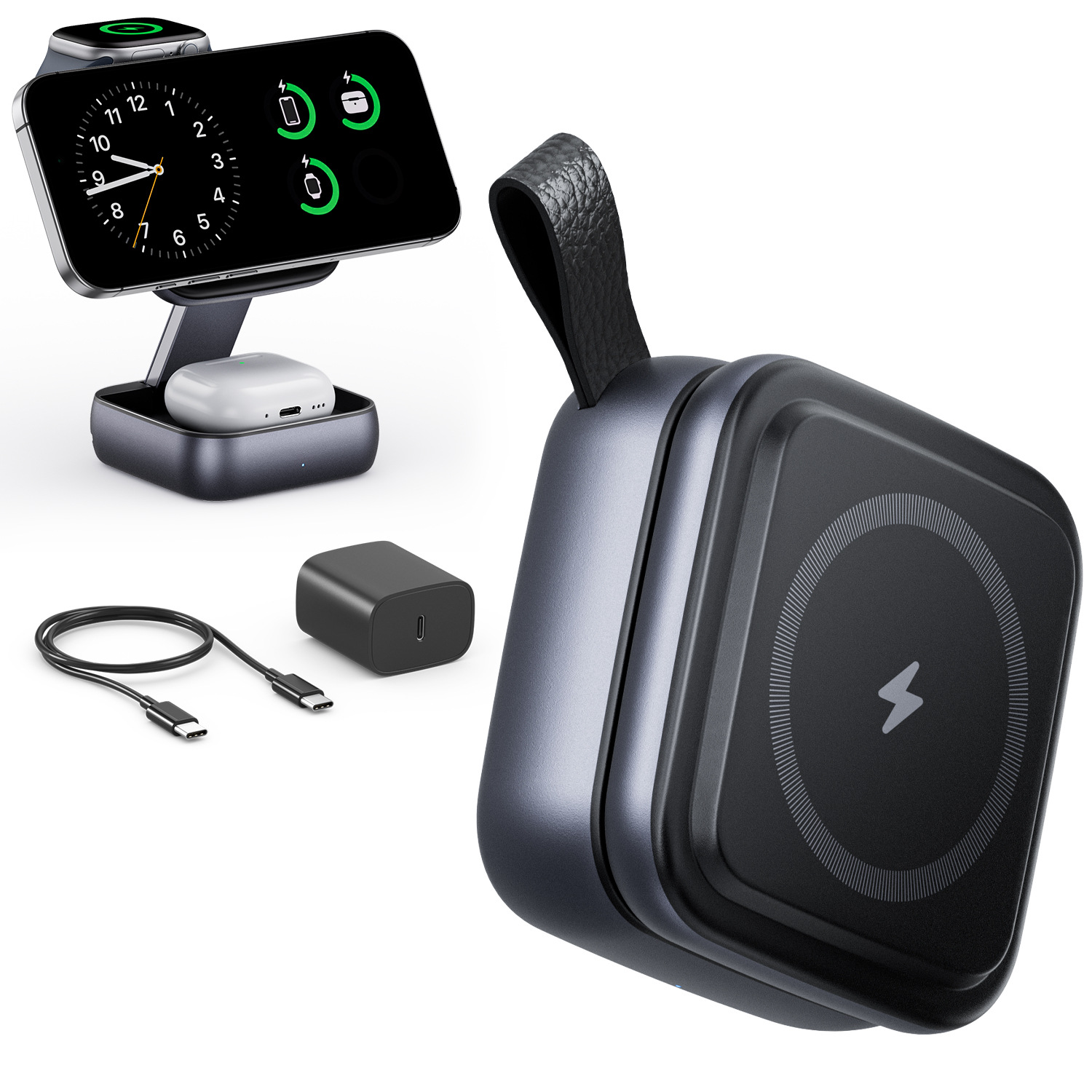 Desktop Multi-Function Folding Stand With Strong Magnetic Wireless - Image 2