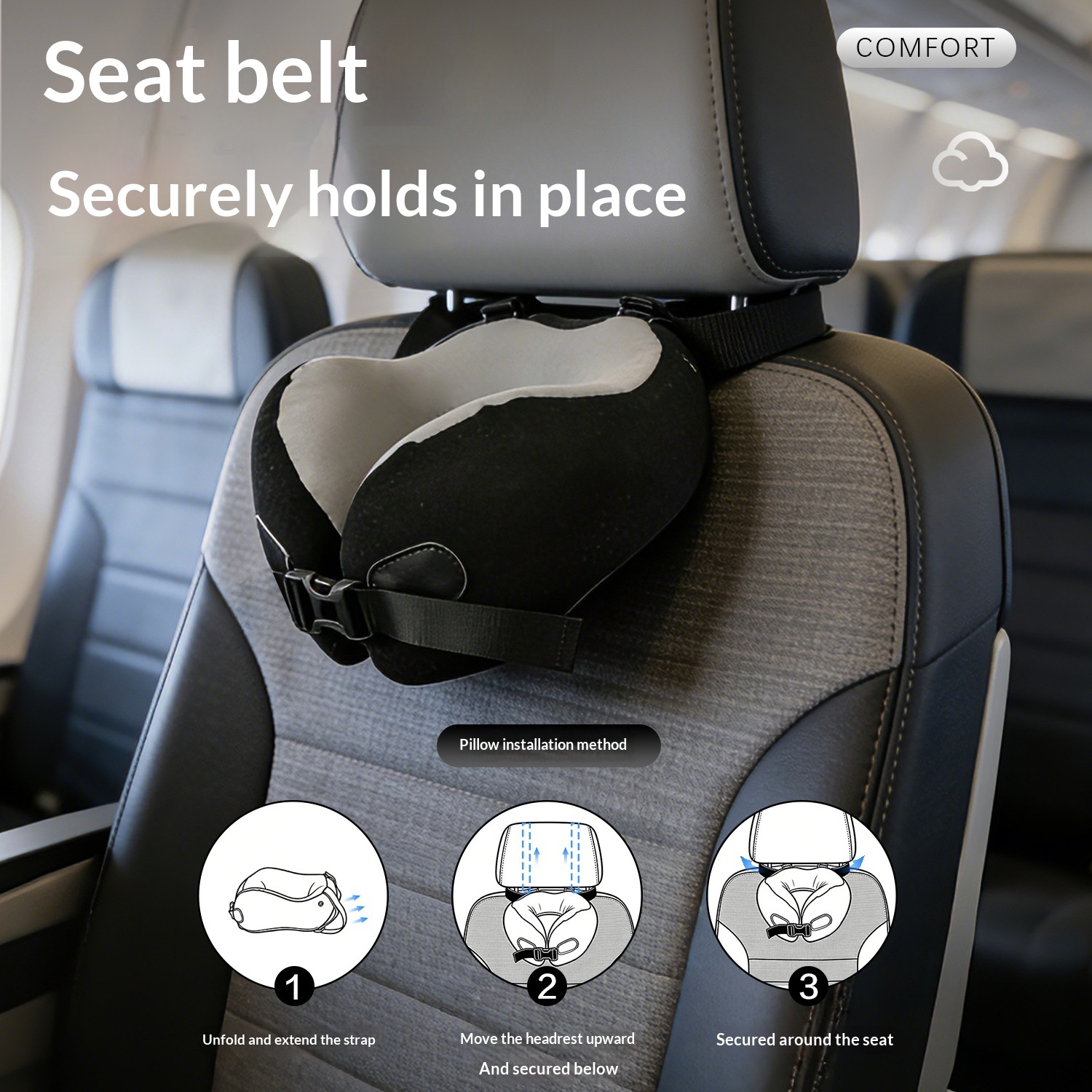 Travel Set With Eye Mask Earplugs And Neck Pillow - Image 4