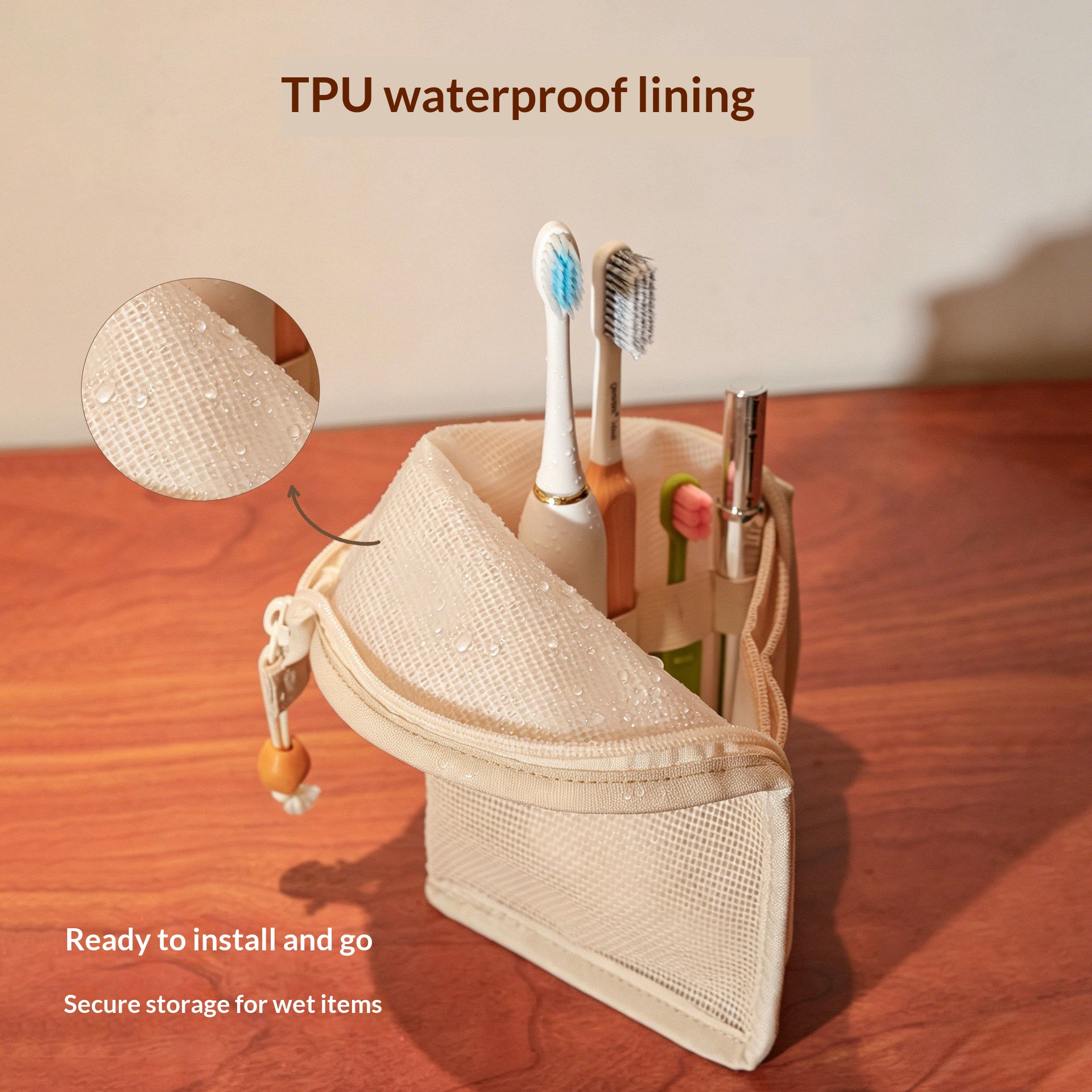Travel Toiletry Bag, Vertical Storage Pouch - Image 8