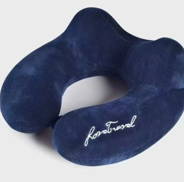 Embroidered Memory Foam U Shaped Neck Pillow Raised Side Support - Image 3