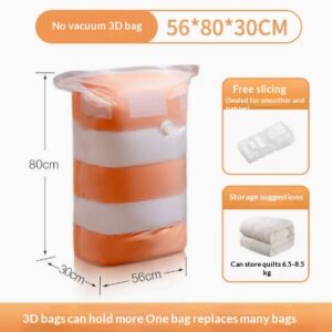 No-Pump Vacuum Compression Bags for Home Use – Space Saving Storage