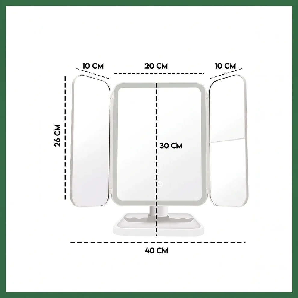 Rechargeable LED Makeup Mirror With 3 Light Modes, 2x-3x - Image 2