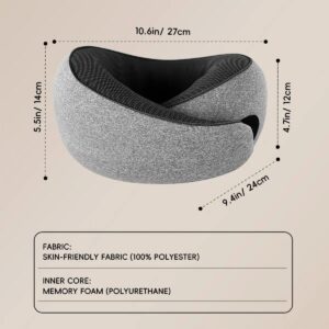 Memory Foam Travel Neck Pillow, U-Shaped Support With Anti-Head