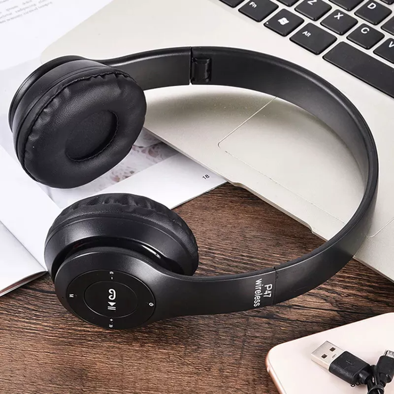 Wireless Bluetooth 5.0 Headphones Headset Over-Ear FM Radio MIC - Image 6