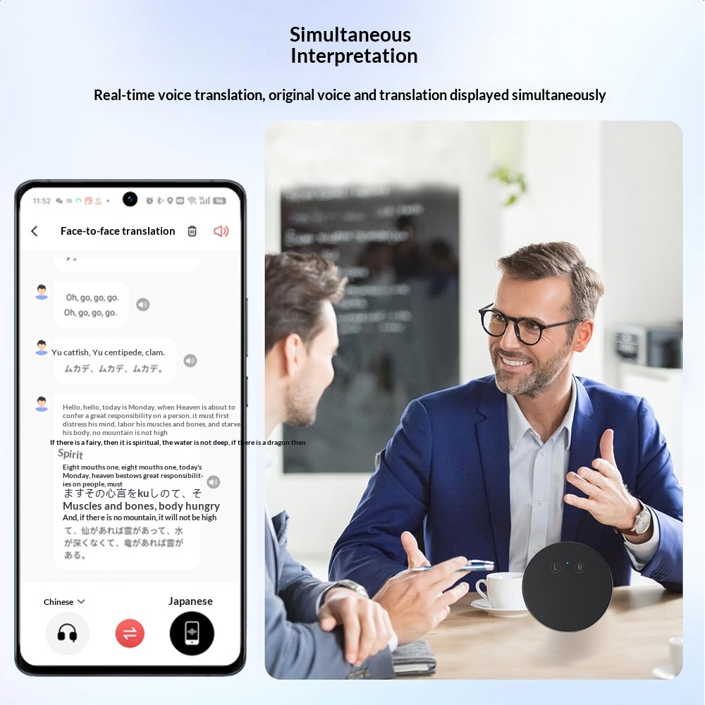 AI Smart Portable Translator Multi-language Business Travel - Image 2