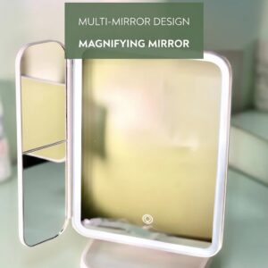 Rechargeable LED Makeup Mirror With 3 Light Modes, 2x-3x