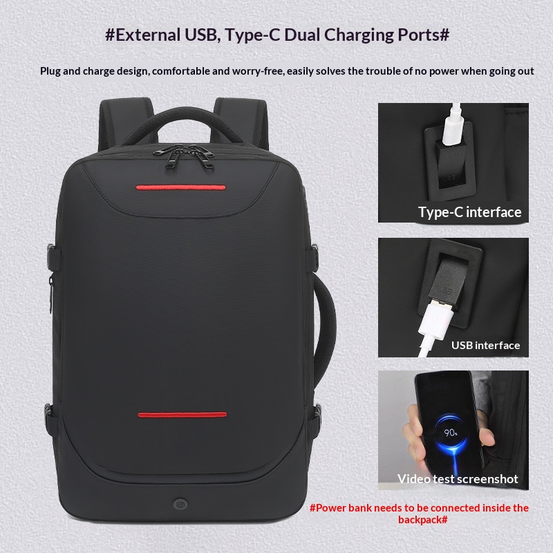 Expandable Duffel Bag Mens Vacuum-Compression High-Capacity Travel - Image 5
