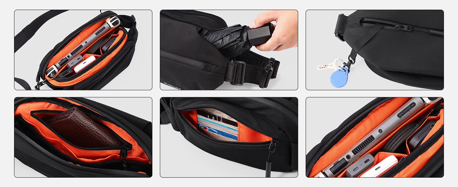 4L Crossbody Backpack Sling Bag With Rfid Blocking For Men, Carry - Image 2