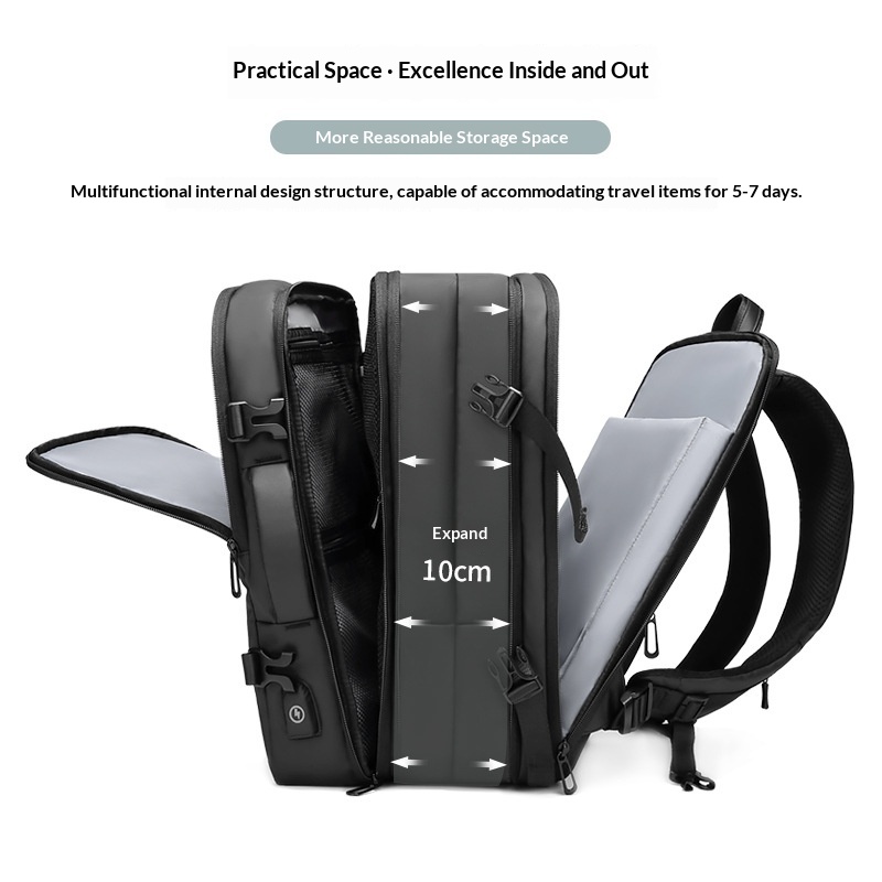 Large-Capacity Travel Duffel Expandable Multifunctional Laptop - Image 4