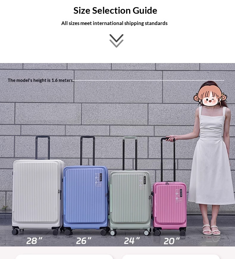 Pearl White--New Side-Opening Expandable 20-Inch Carry-On Rolling - Image 5