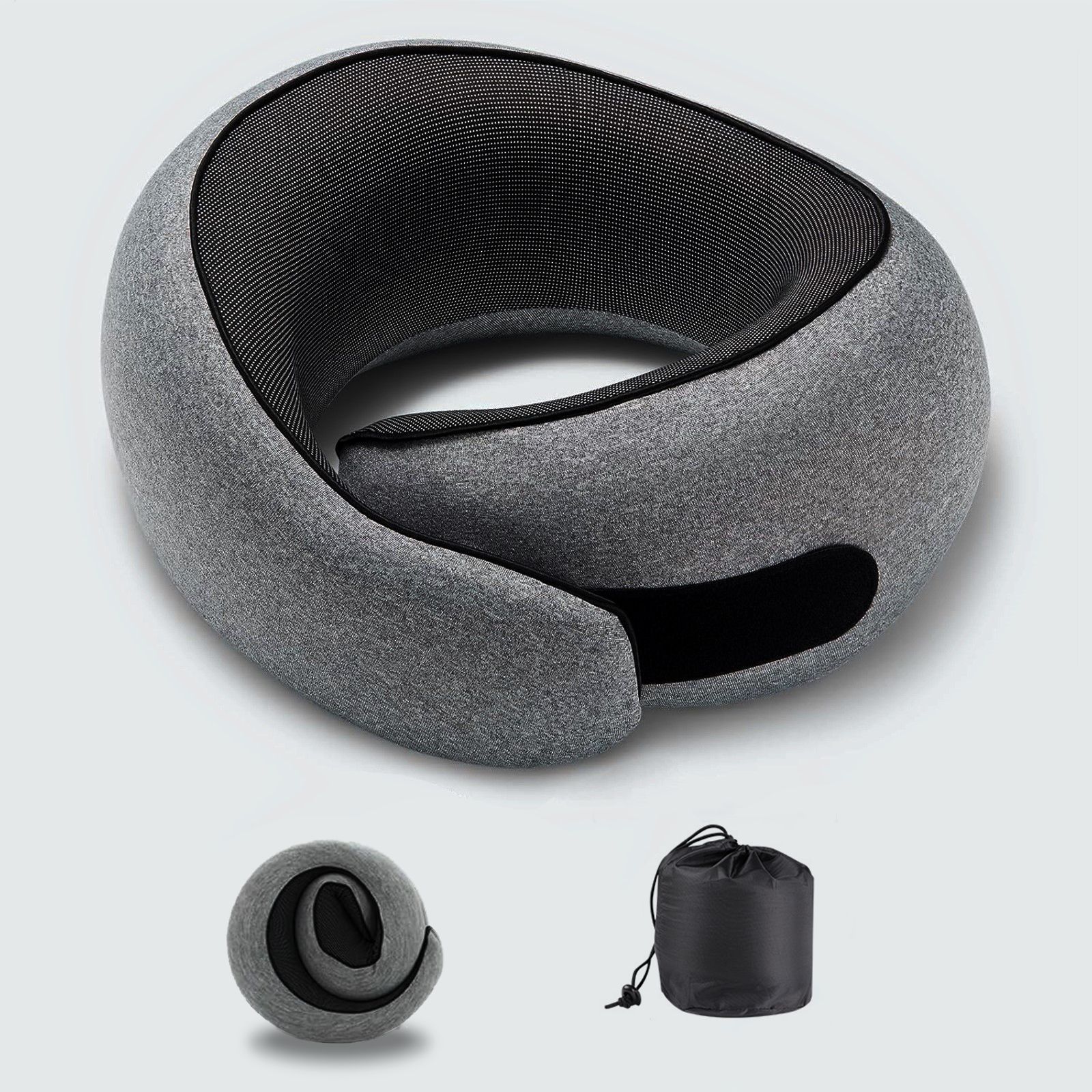 Memory Foam Travel Neck Pillow, U-Shaped Support With Anti-Head - Image 2