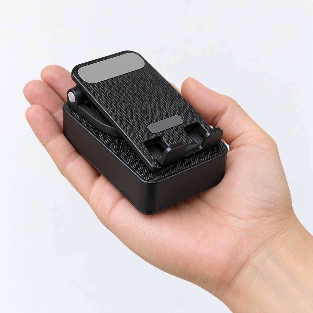 1Pc 4 In 1 Foldable Wireless Speaker Phone Stand With Power Bank - Image 3