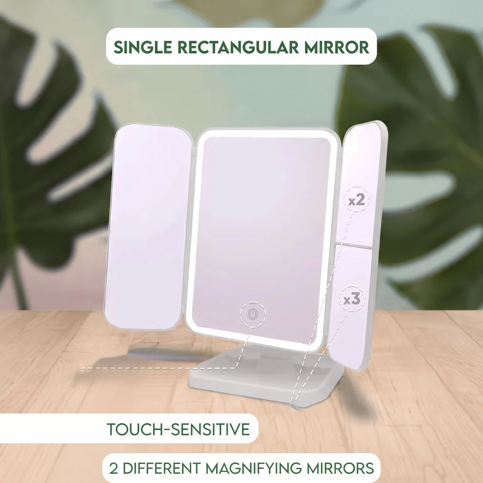 Rechargeable LED Makeup Mirror With 3 Light Modes, 2x-3x - Image 8