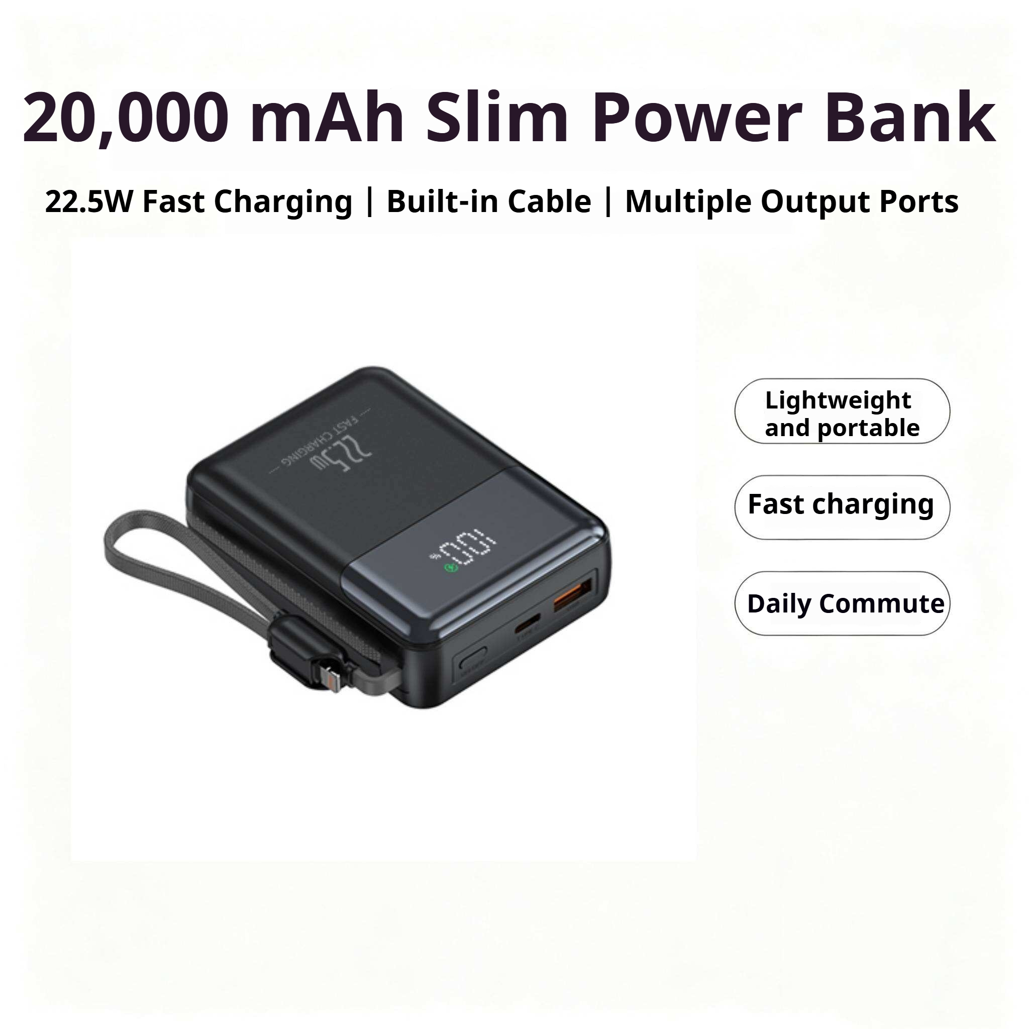 Kp-725 Best-selling 20, 000mAh High-Capacity Fast-Charging Power - Image 5