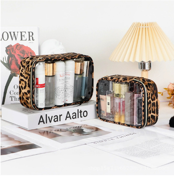 Leopard-Print Large-Capacity Travel Toiletry Bag - Image 2
