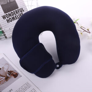 U Shape Travel Neck Pillow With Built In Eye Mask 200g, Micro Bead