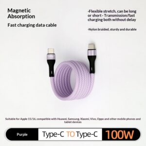 Magnetic Data Cable Organizer Fast-charging Cable Car Charging Cable