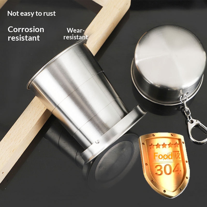 Stainless Steel Folding Cup For Outdoor Camping And Washing Up - Image 8