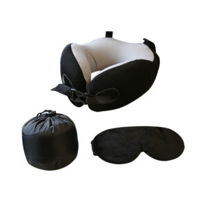 Travel Set With Eye Mask Earplugs And Neck Pillow