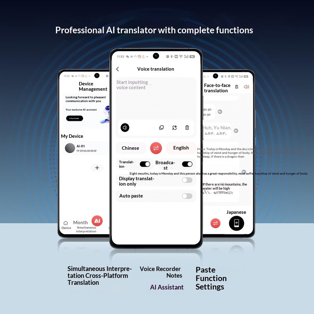 AI Smart Portable Translator Multi-language Business Travel - Image 3