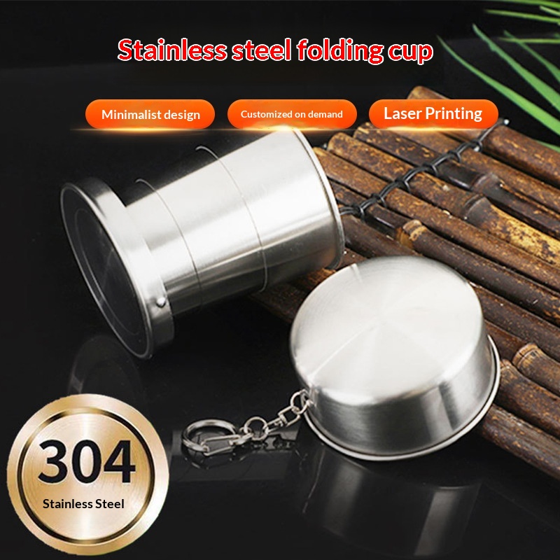 Stainless Steel Folding Cup For Outdoor Camping And Washing Up - Image 7