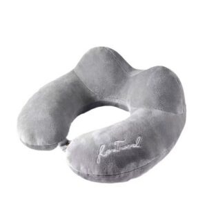 Embroidered Memory Foam U Shaped Neck Pillow Raised Side Support