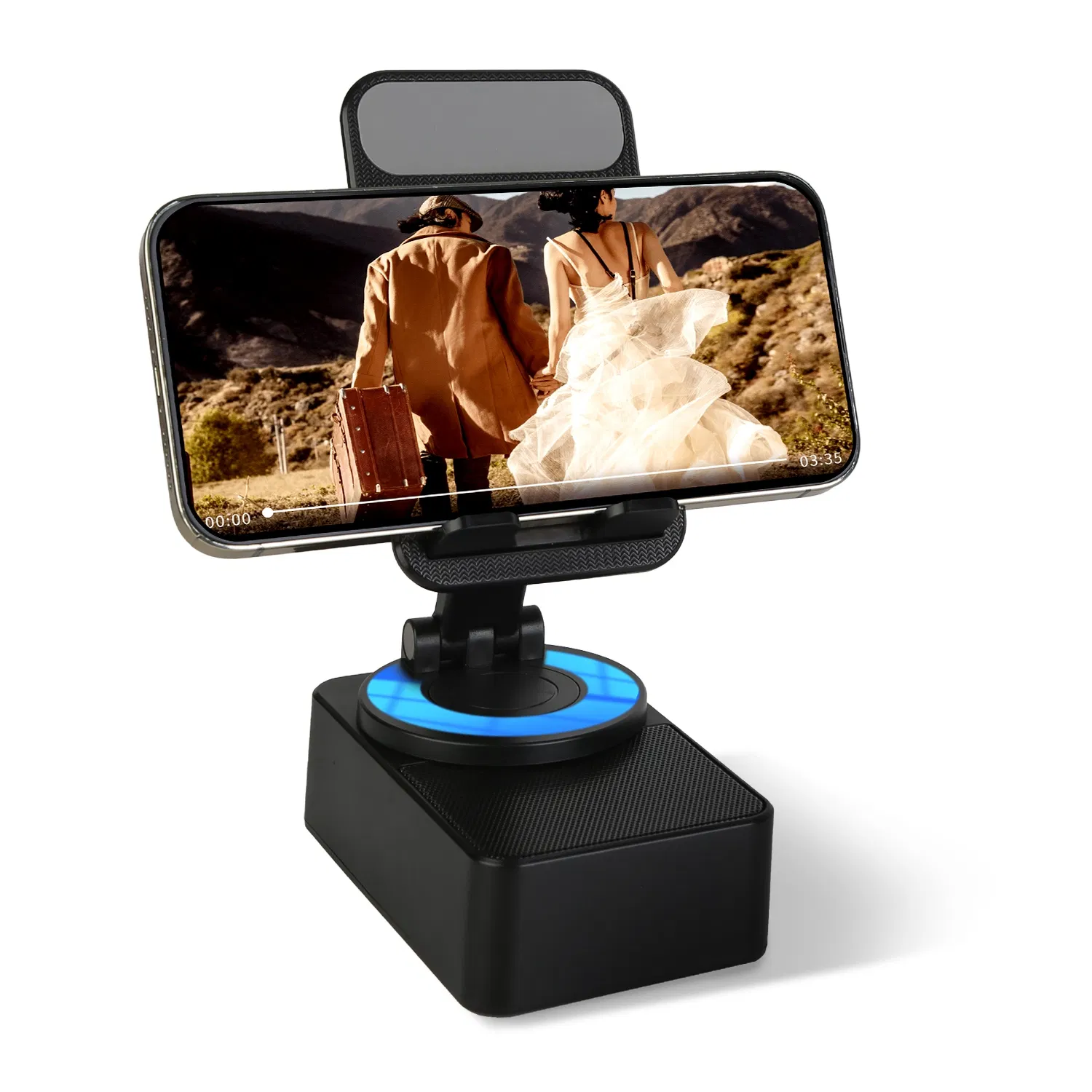 1Pc 4 In 1 Foldable Wireless Speaker Phone Stand With Power Bank - Image 5