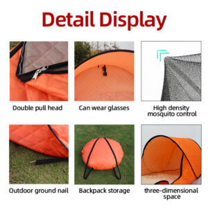 Portable No Assembly Warm Sleeping Bag Cover Quilted Thickened Wind
