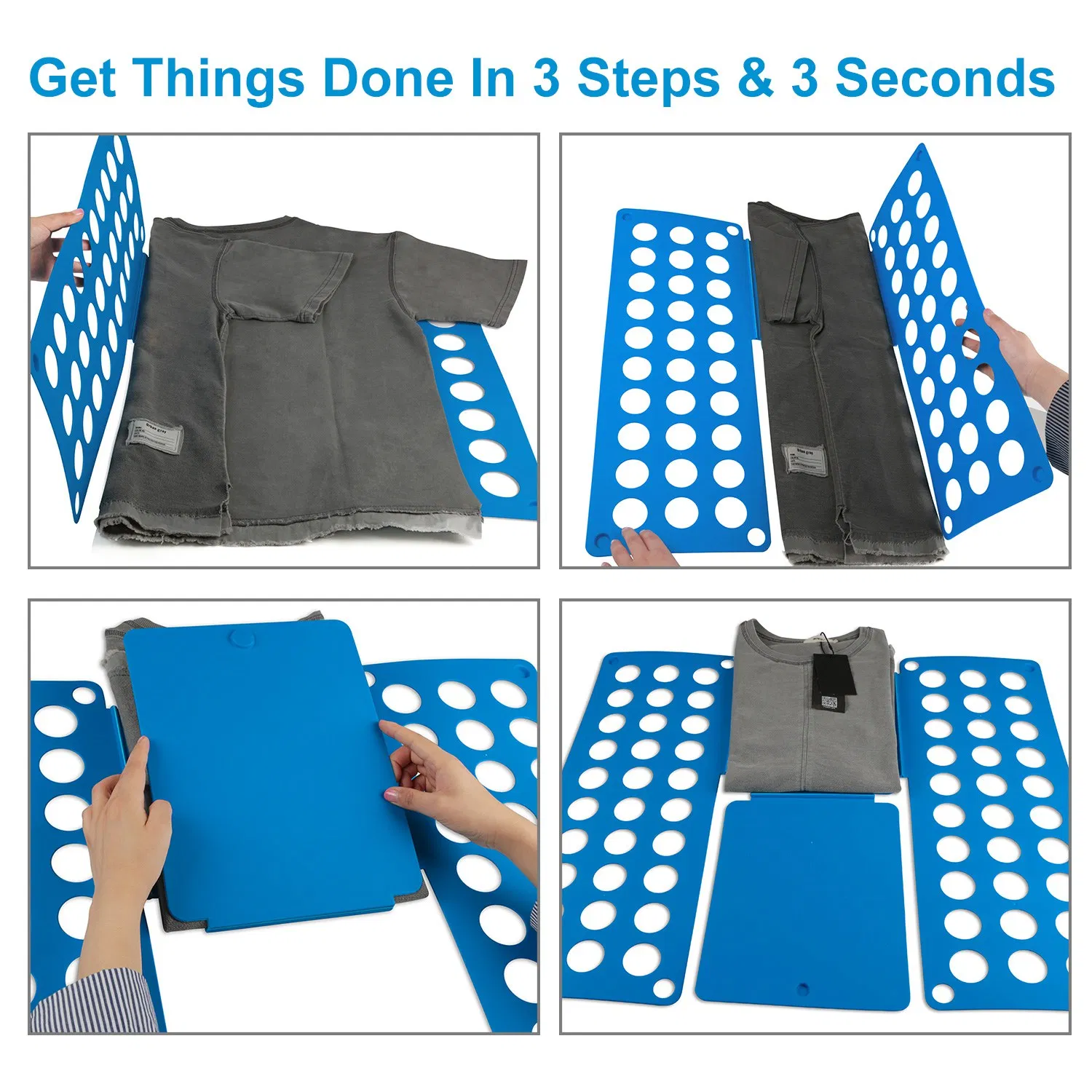 Shirt Folding Board Durable Plastic T-Shirts Clothes Folder - Image 5