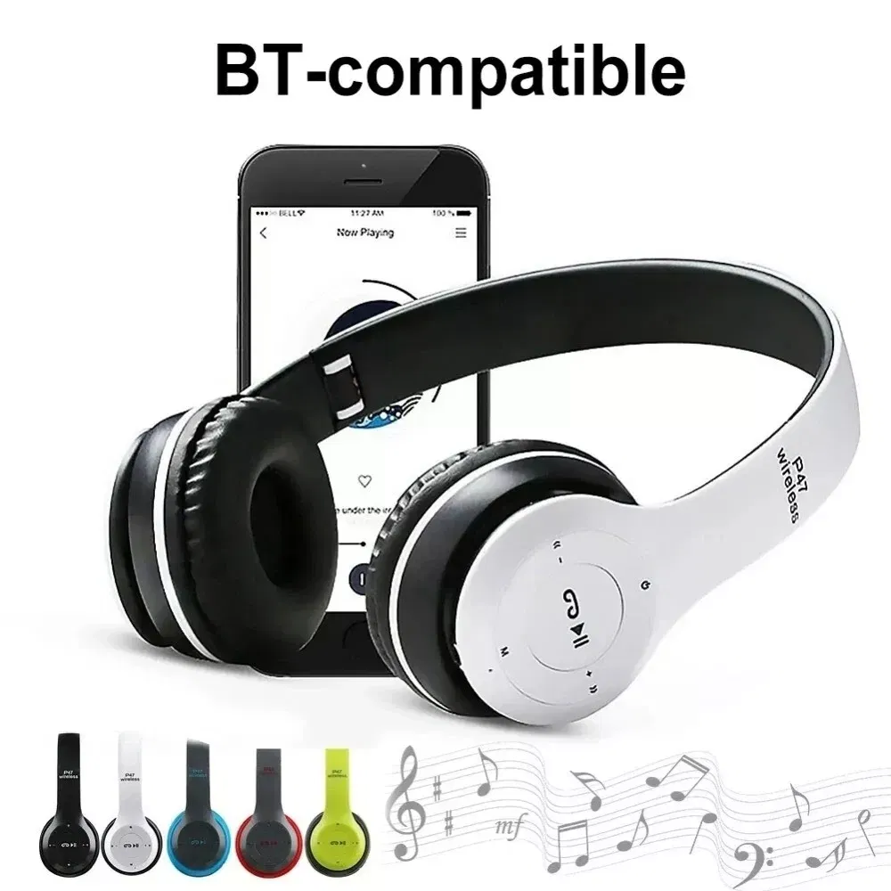 Wireless Bluetooth 5.0 Headphones Headset Over-Ear FM Radio MIC - Image 2