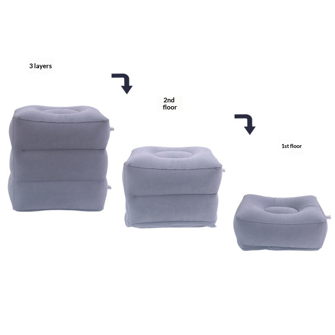 Portable Inflatable Stool Outdoor Travel Three-Layer Foot Pad - Image 3