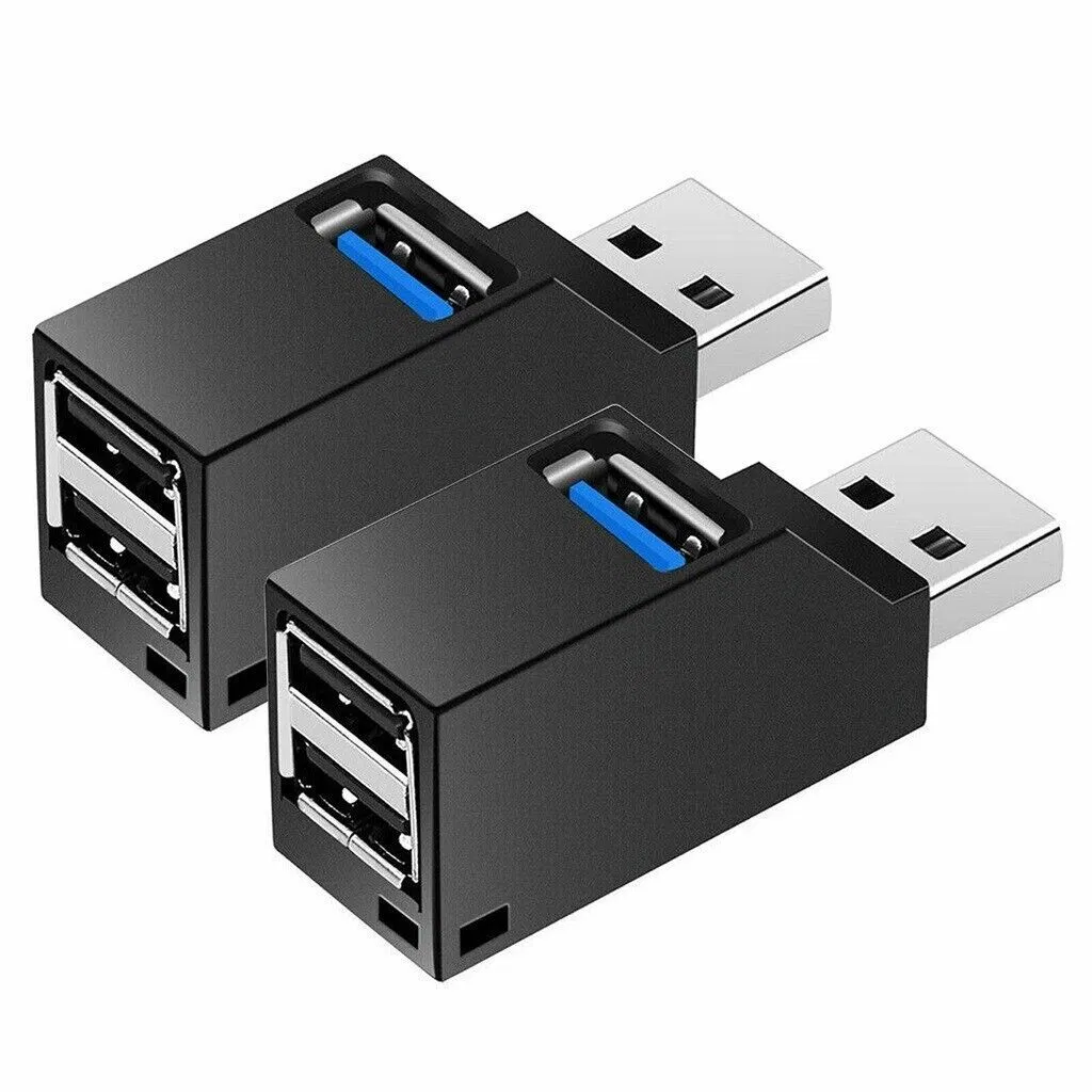 2 Pcs 3 Port USB 3.0 Hub Portable High Speed Splitter Box For PC - Image 6
