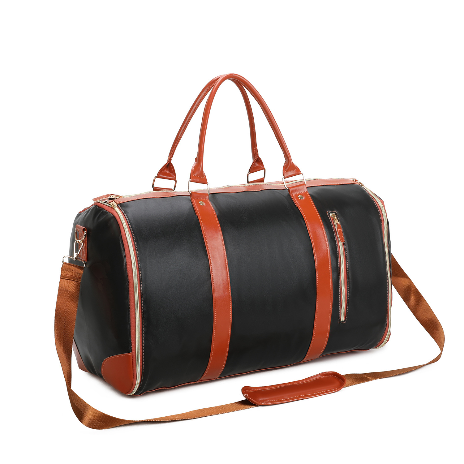 Travel Bag Clothing Storage BagPU Travel Gym Bag Foldable - Image 2