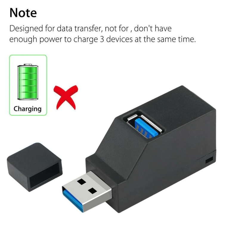 2 Pcs 3 Port USB 3.0 Hub Portable High Speed Splitter Box For PC - Image 7