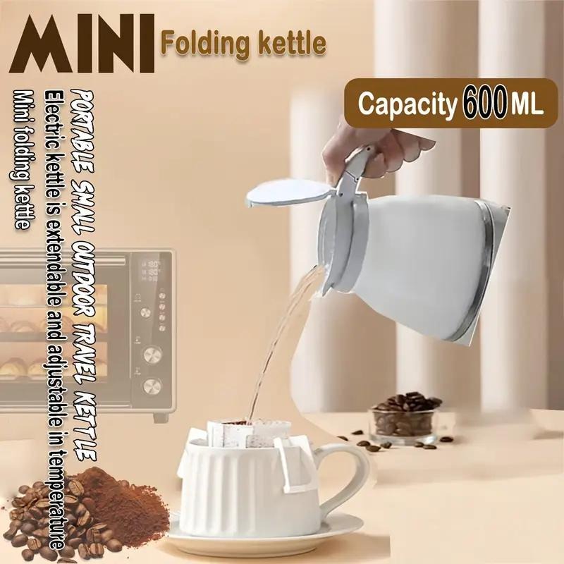 600ml Collapsible Travel Electric Water Kettle Folding Camping - Image 2