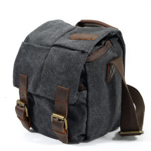 Waxed-Canvas Style Camera Shoulder Bag