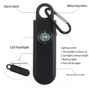 Personal Safety Alarm, 120 dB with Light